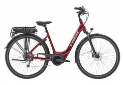 Vélo De Ville Électrique Trek VERVE+ 1 LOWSTEP Shimano Altus 8V 300wh Rouge 2023