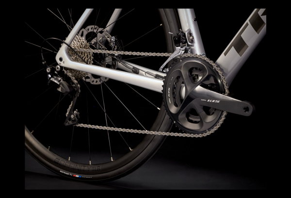 Vélo De Route Trek Emonda SL 5 Disc Shimano 105 11V Lithium Quicksilver/Brushed Chrome 2022 – Image 3