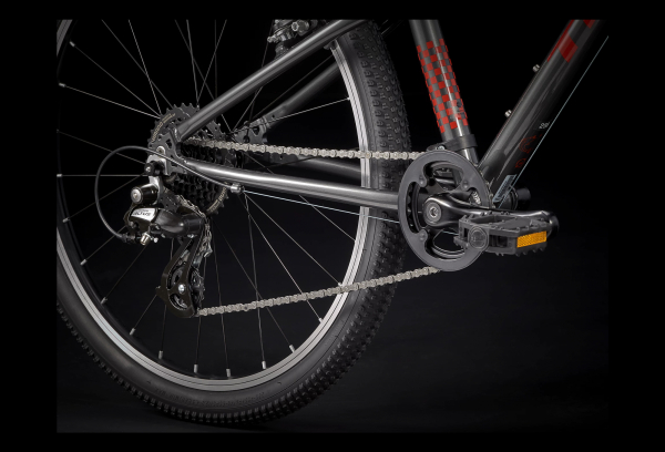 VTT Enfant Trek Wahoo 24'' Shimano Altus 8V Lithium Grey/Radioactive Red 2022 – Image 3