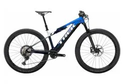 VTT Électrique Tout-Suspendu Trek E-Caliber 9.8 Shimano XT 12V 250 Wh 29'' Gloss Alpine Navy Smoke 2022